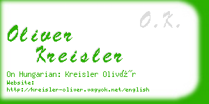 oliver kreisler business card